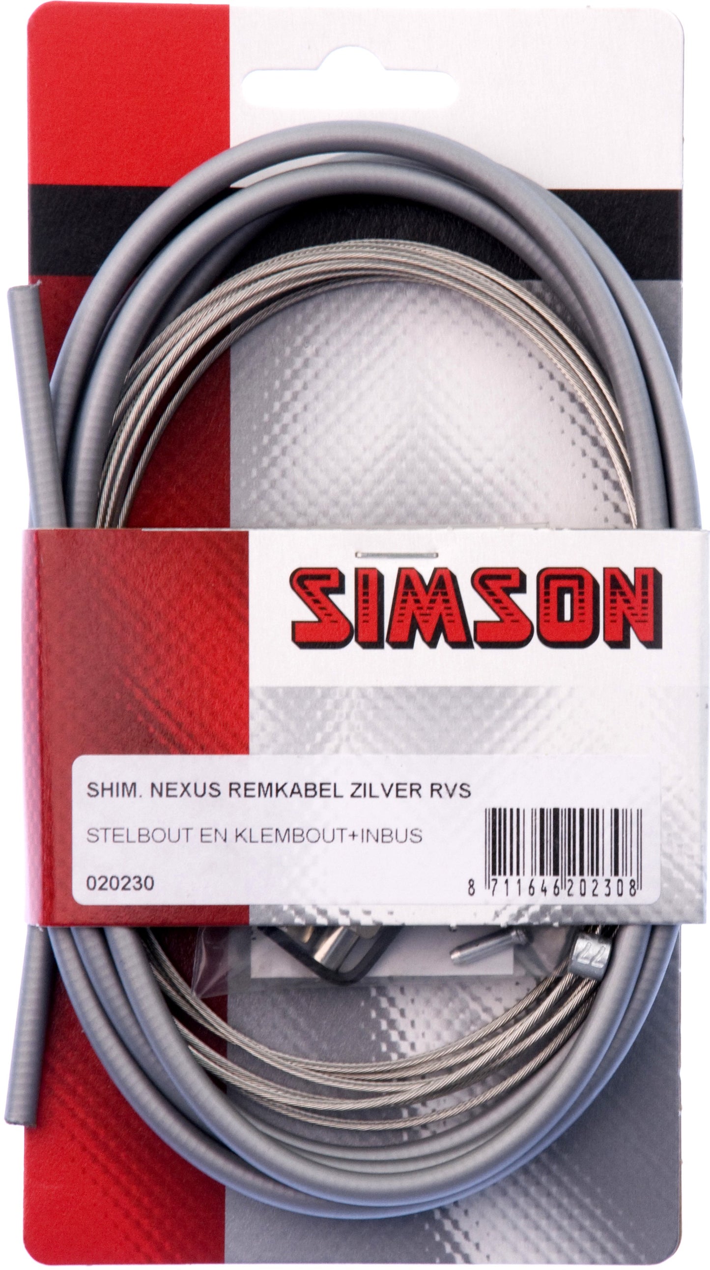 RC0902A Simson Nexus remkabel RVS grijs