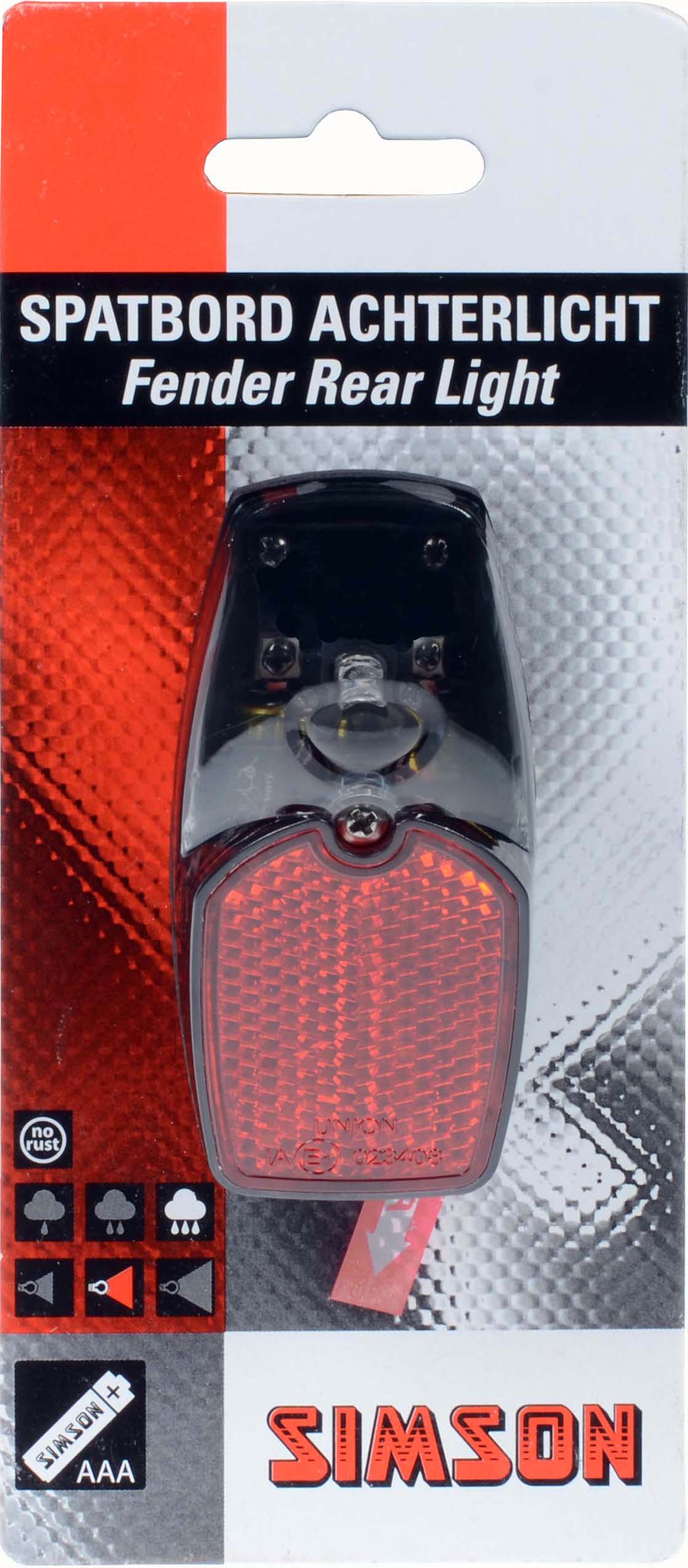 RE0606A Simson batterij a.licht LED spat