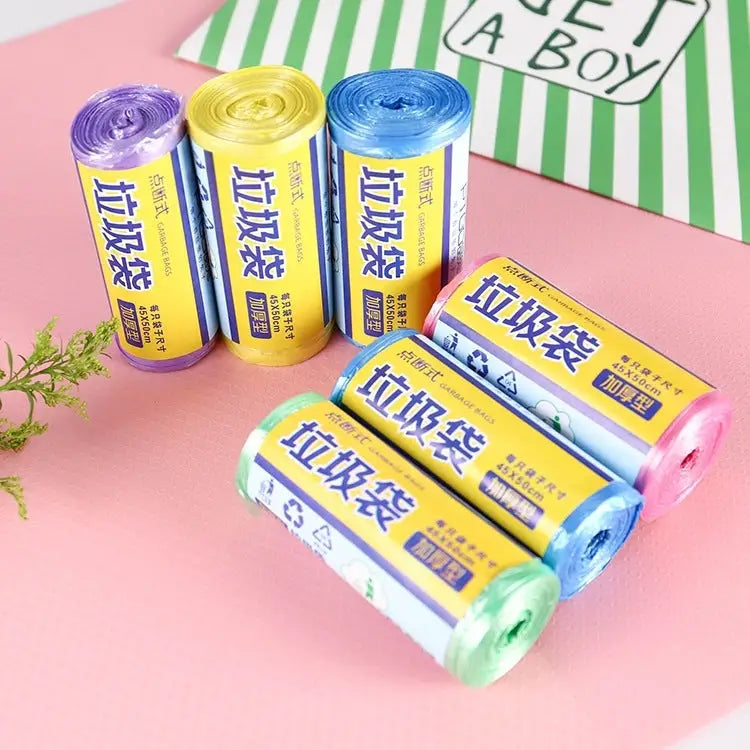 1 Rolls Household Colour Thickening Big Garbage Bags (30 PCS Per Roll) Random Color Delivery Size:45*50cm 1 Rolls