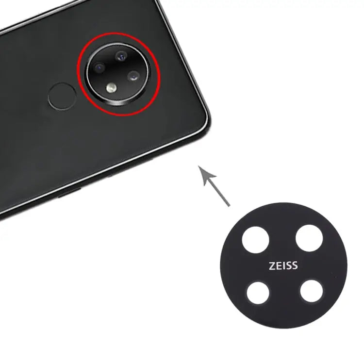 10 PCS Back Camera Lens for Nokia 7.2 / 6.2 TA-1196 TA-1198 TA-1200 TA-1187 TA-1201 For Nokia 7.2 / 6.2 - For Nokia 7.2