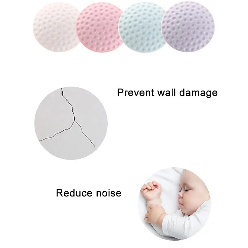10 PCS Rubber Door Handle Mute Wall Pad Anti-collision Pad Random Color Delivery Size: 5 * 1cm 1289991 - 1289991