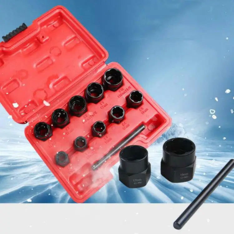 11 In 1 Damaged Nut Removal Tool Anti-Corrosion Sliding Thread Nut Extractor 11 In 1 - 11 In 1