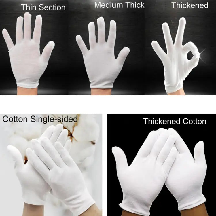12 Pairs Pure Cotton Working Gloves,Thickened Cotton Thickened Cotton - Thickened Cotton