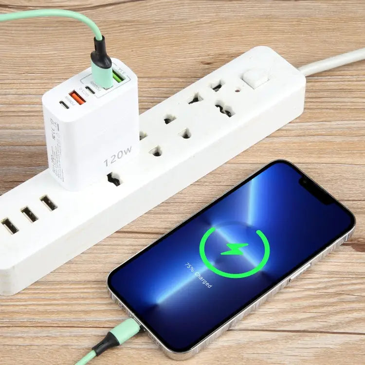 120W Dual PD Type-C + 3 x USB Multi Port Charger US Plug US Plug - US Plug - Apple Accessories