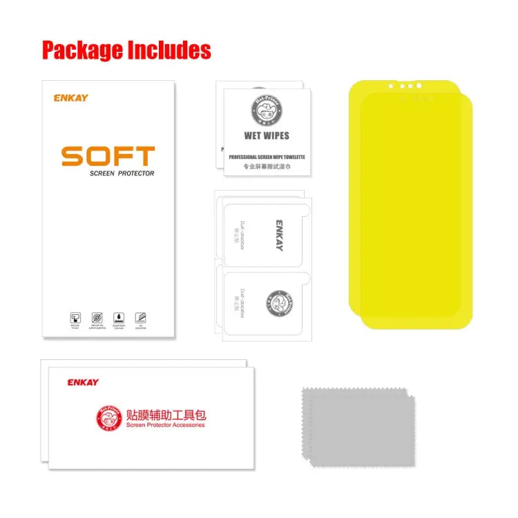 2 PCS ENKAY Full Glue Explosion-proof Hydrogel Film For iPhone 13 Pro Max For iPhone 13 Pro Max(2 PCS) - For iPhone 13