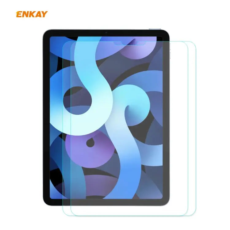2 PCS ENKAY Hat-Prince 0.33mm 9H Surface Hardness 2.5D Explosion-proof Tempered Glass Protector For iPad 10.2 2021