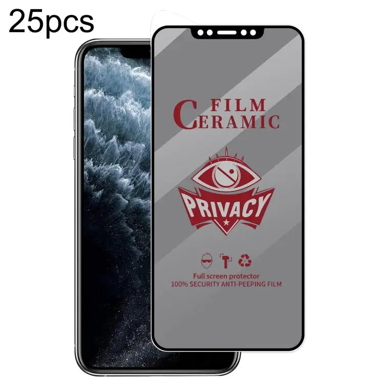 25pcs Full Coverage HD Privacy Ceramic Film - For iPhone 11 Pro / XS / X - Apple Accessories