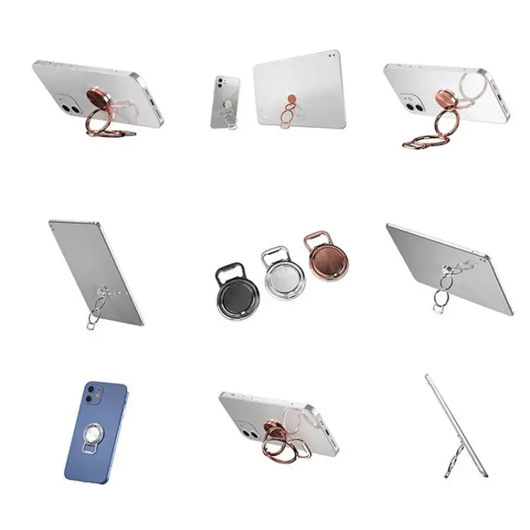 3 PCS Bottle Opener Folding Metal Mobile Phone Bracket Ring Buckle Bracket Car Magnets Live Desktop Bracket - Bottle