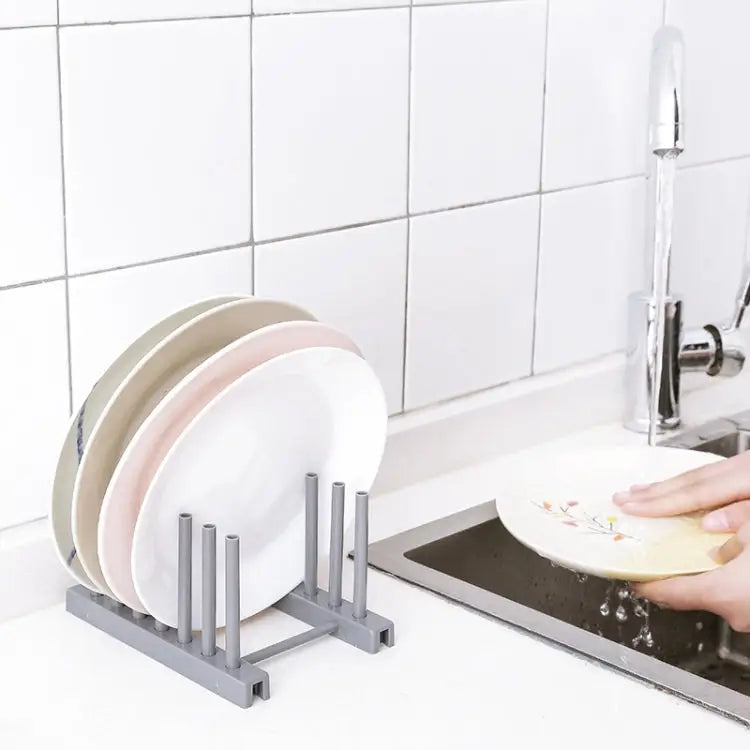 3 PCS Multi-function Kitchen Removable Plastic House Dish Rack Shelves Random Color Delivery Dish Rack Shelves - Dish