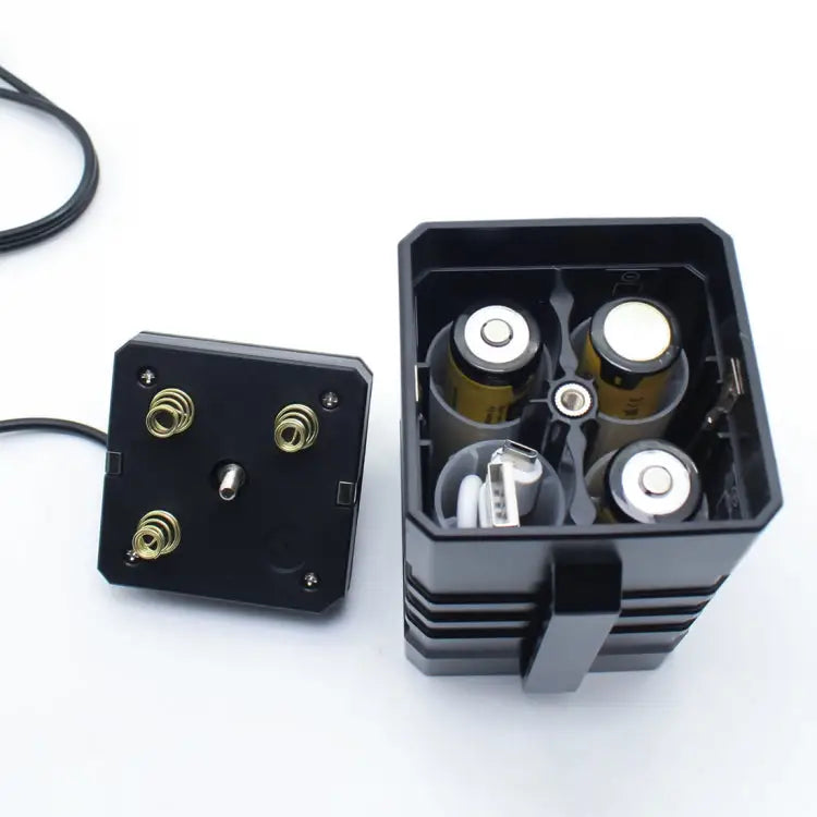 3 Sections 18650/26650 IPX7 Waterproof Battery Box with 12v Round Head & 5v USB Connector Output Voltage