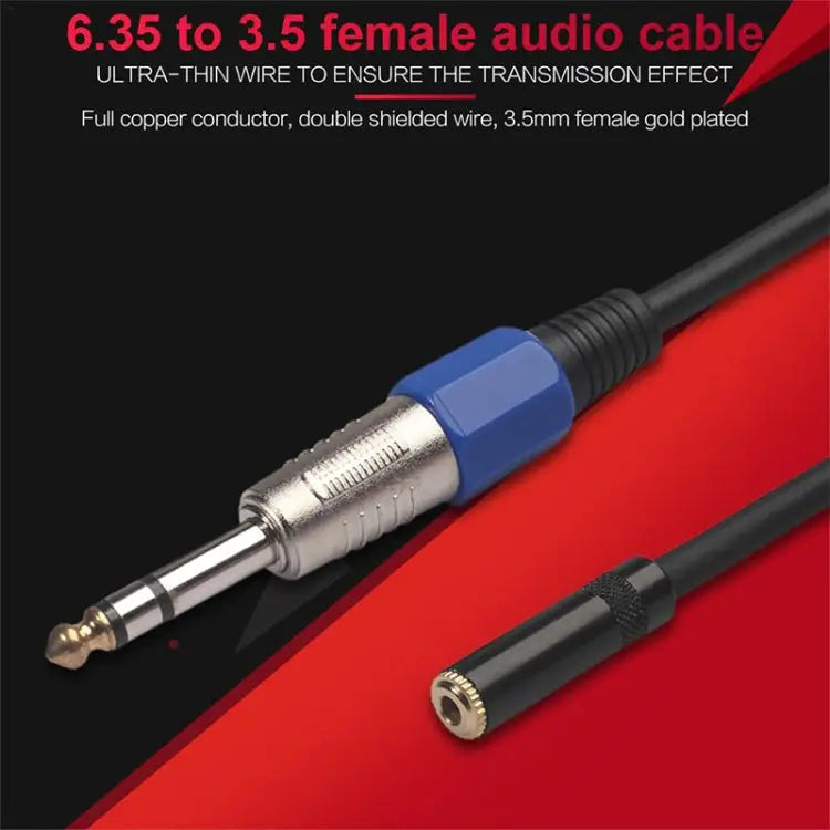 3094MF-03 6.35mm Male to 3.5mm Female Audio Cable Length: 0.3m 3094MF-03 6.35mm Male to 3.5mm Female - 3094MF-03 6.35mm