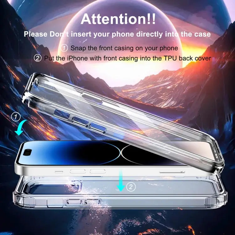 360 Full Body Clear Four Corner Airbags Phone Case For iPhone 14 For iPhone 14 Plus For iPhone 14 Pro For iPhone 14 Pro
