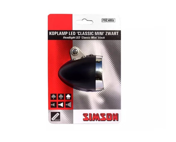 RE0802A Simson batterij koplamp ''Clas