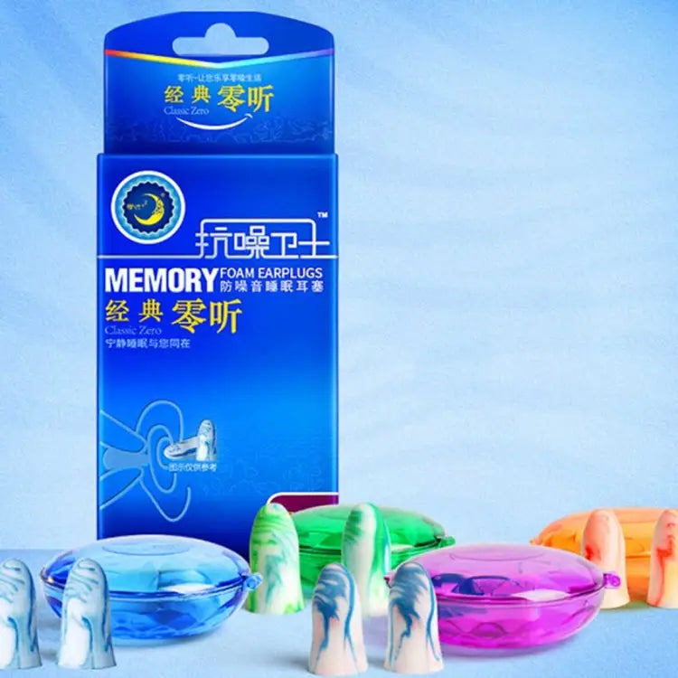 4 PCS / Set Travel Sleep Noise Prevention Earplugs Improve Sleep Hearing Protection Random Color Delivery