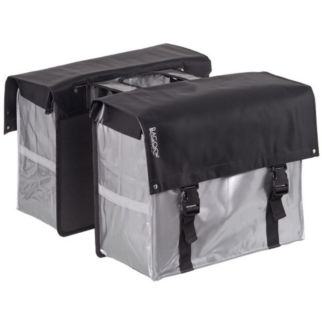FD1601A Bagoo tas dubbel zwart/zilver 58