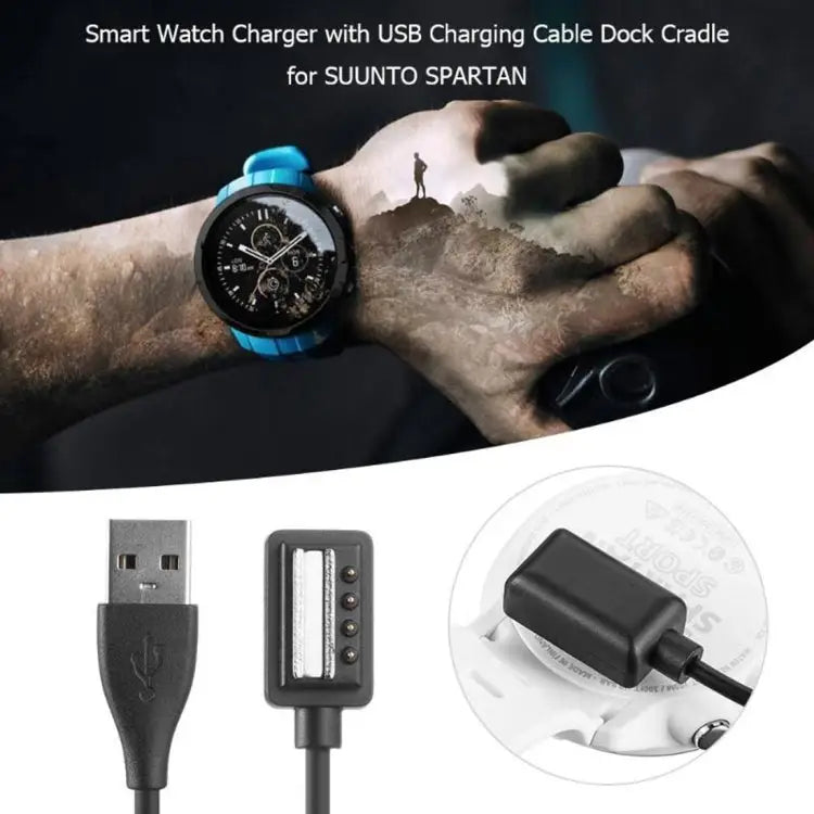 500mA 5V ABS USB Charger for Suunto Spartan Cable Length: 100cm