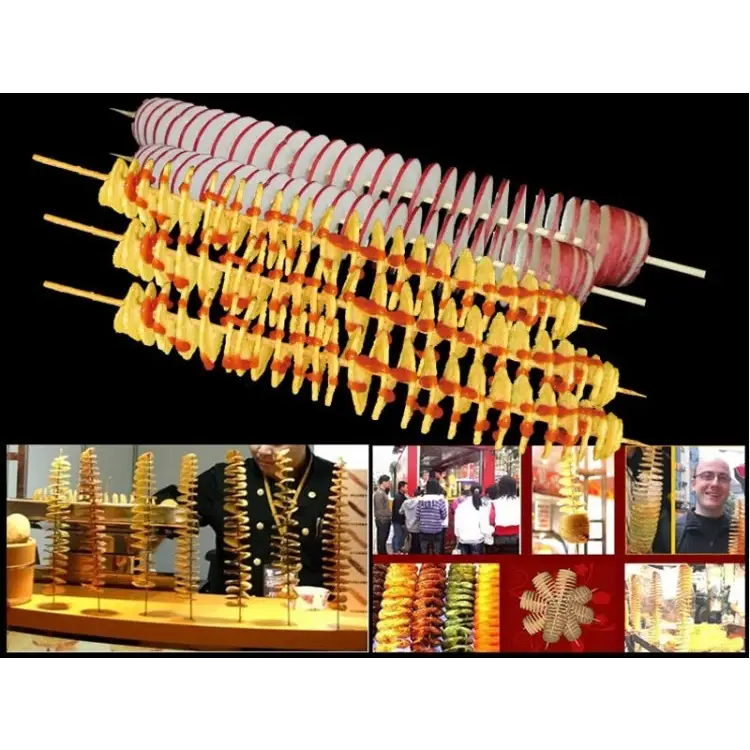 528-1 Manual Twisted Potato Cutter,Potato Chips Slicer,High Quality French Fry Cutter Manual stretching - Manual