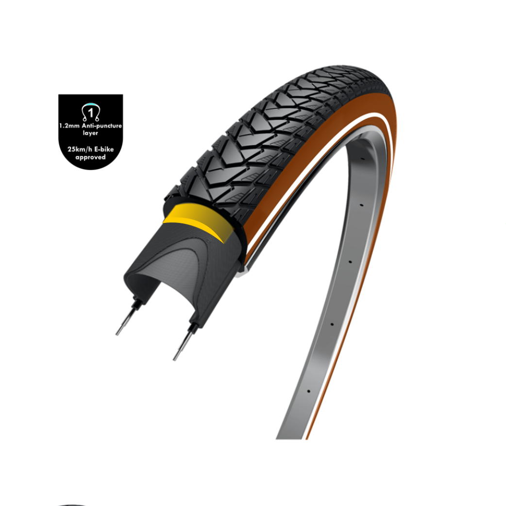 EB1201B Wolff 28x1.60 W3116 1.2mm zw/br