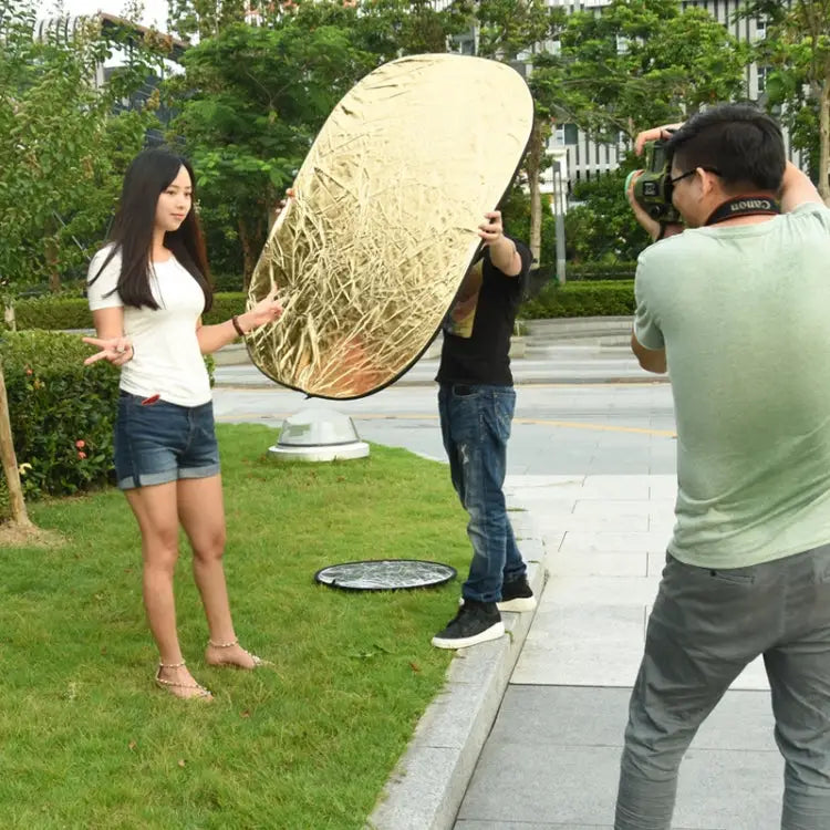 90 x 120cm 5-in-1 Silver / Soft / Gold / White / Black Folding Photo Studio Reflector Board 5 in 1 90 x 120cm - 5 in 1