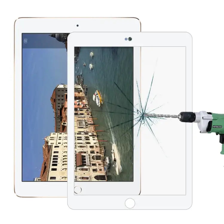 9H 10D Explosion-proof Tempered Glass Film for iPad 5 & 6 9.7 inch - White