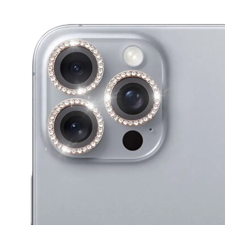 9H Point Drill Camera Lens Protector Ring For iPhone 16 Pro / 16 Pro Max - For iPhone 16 Pro / 16 Pro Max / Gold