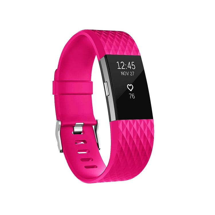Diamond Pattern Adjustable Sport Watch Band for FITBIT Charge 2, Size: L, 12.5x8.5cm