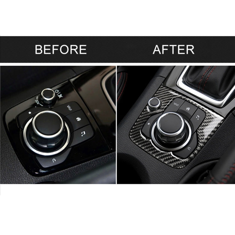 Car Carbon Fiber Right Drive Multimedia Frame A Decorative Sticker for Mazda Axela 2013-2016, Right Drive Multimedia Frame