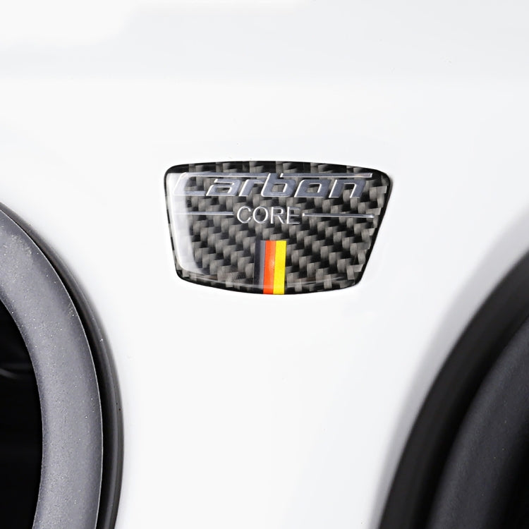 Car Carbon Fiber German Flag Color Goalpost Decorative Sticker for Audi A6 2005-2011, Left and Right Drive Universal, German Goalpost