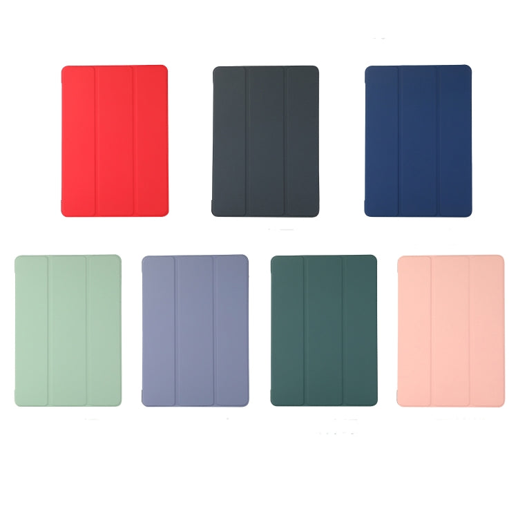 3-folding Skin Texture Horizontal Flip TPU + PU Leather Case with Holder, For iPad Air 11 2024 / 2022 / 2020 10.9, For iPad 9.7 (2018) / 9.7 (2017) / air / air2, For Samsung Galaxy Tab A7 10.4(2020) T500 / T505