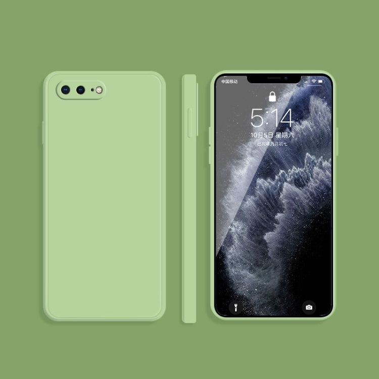 Solid Color Imitation Liquid Silicone Straight Edge Dropproof Full Coverage Protective Case, For iPhone SE 2022 / SE 2020 / 8 / 7, For iPhone 8 Plus / 7 Plus