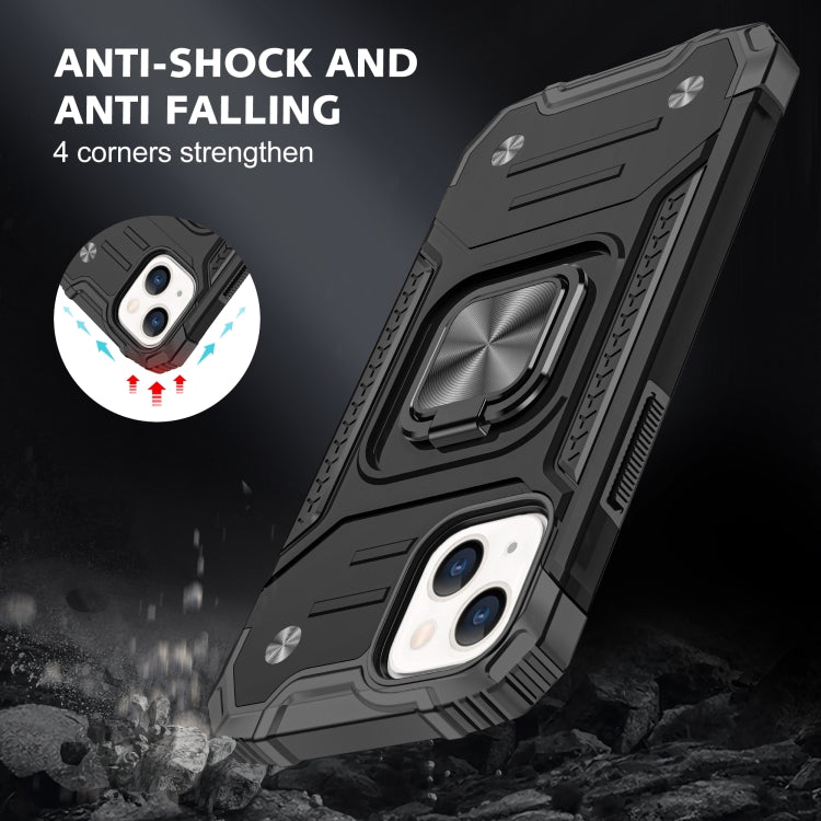 Magnetic Armor Shockproof TPU + PC Case with Metal Ring Holder