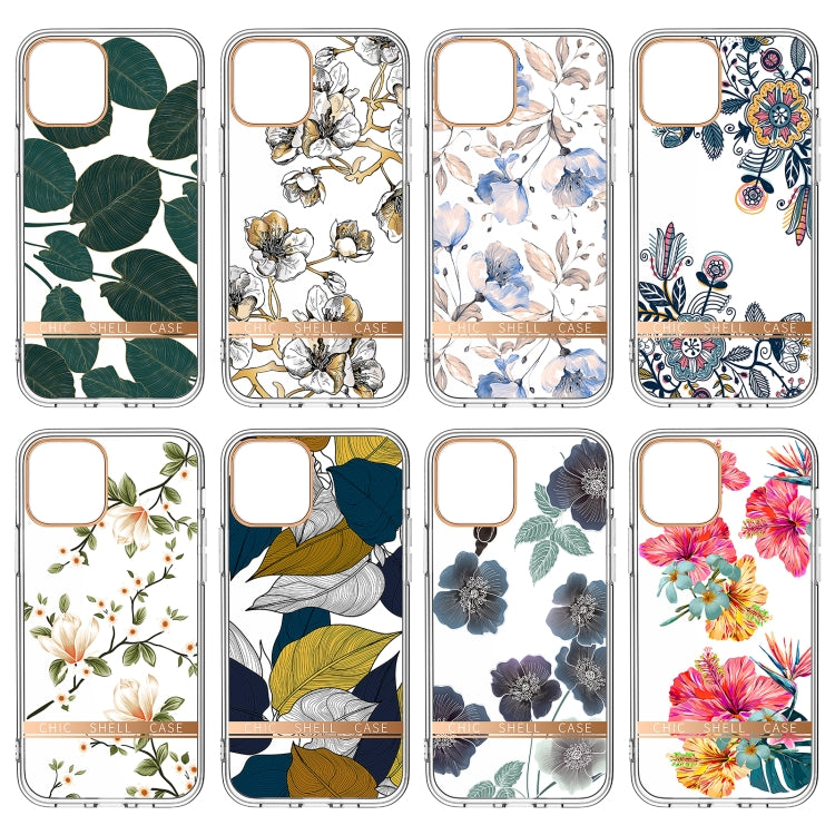 High Translucent Electroplating Flower Pattern TPU + PC Shockproof Case, For iPhone 12 Pro Max, For iPhone 11, For iPhone 11 Pro