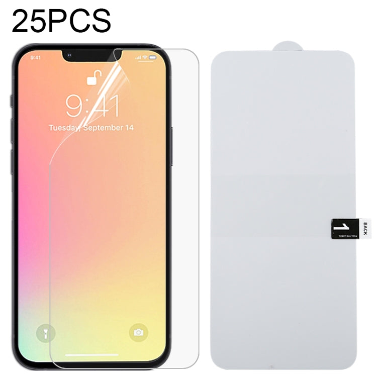 25 PCS Full Screen Protector Explosion-proof Hydrogel Film For iPhone 16e / 13 / 13 Pro / 14, For iPhone 13 Pro Max(25 PCS), For iPhone 16e / 13 / 13 Pro(25 PCS), For iPhone 13 mini(25 PCS)