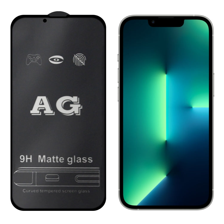 For iPhone 16e / 13 / 13 Pro AG Matte Frosted Full Cover Tempered Glass Film, For iPhone 16e / 13 / 13 Pro (1 PC), For iPhone 13 Pro Max (1 PC)
