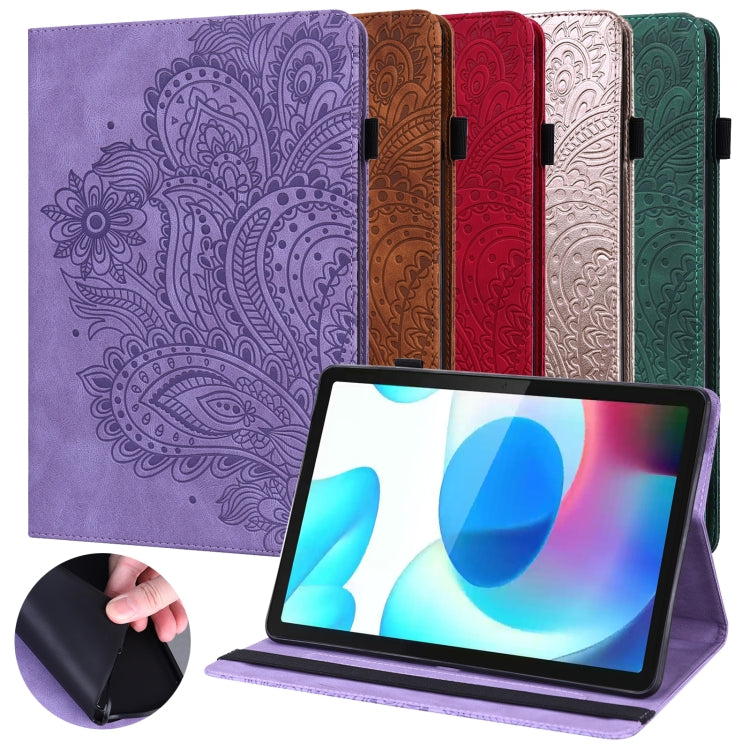 Peacock Embossed Pattern TPU + PU Leather Tablet Case, For OPPO Pad 11 inch, For OPPO Realme Pad 10.4 inch, For Huawei Enjoy Tablet 2 10.1 inch, For Huawei MediaPad M5 Lite 10