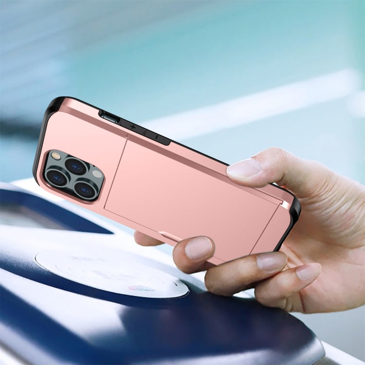 Shockproof Armor Protective Phone Case with Slide Card Slot