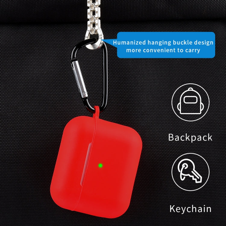 Wireless Earphone Silicone Protective Case with Carabiner, with Carabiner Red, with Carabiner Lavender Grey, with Carabiner Matcha Green, with Carabiner Wine Red, with Carabiner Yellow, with Carabiner Dark Green, with Carabiner Mustard Green...