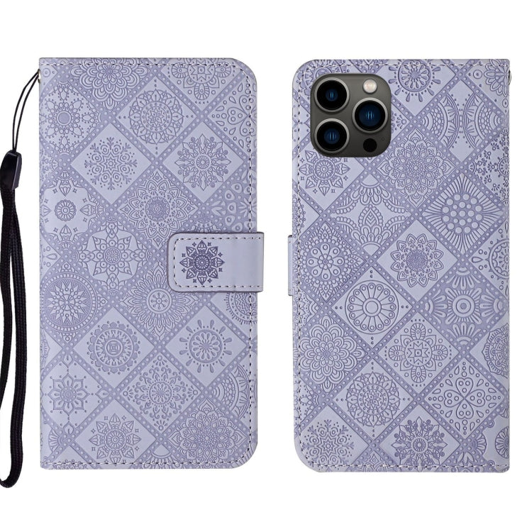 Ethnic Style Embossed Pattern Leather Phone Case, For iPhone 14, For iPhone 14 Plus, For iPhone 14 Pro
