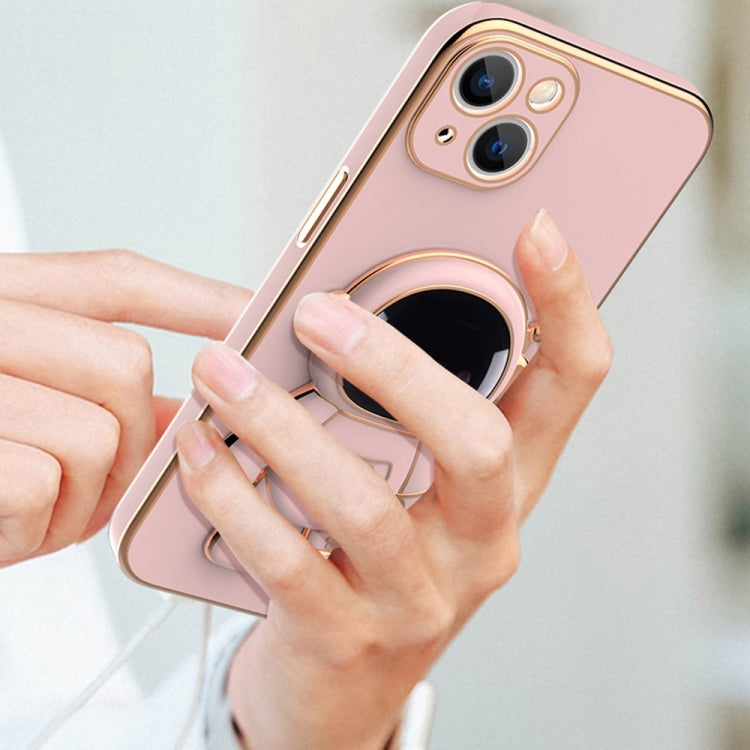 Plating Astronaut Holder Phone Case, For iPhone 14, For iPhone 14 Plus, For iPhone 14 Pro, For iPhone 14 Pro Max