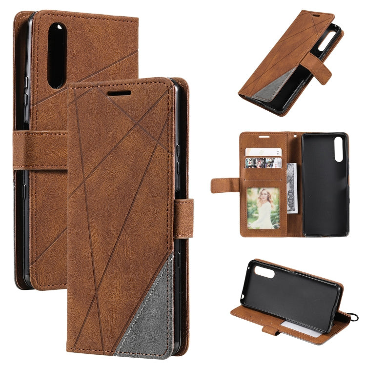 Skin Feel Splicing Leather Phone Case, For OPPO Find X5, For Xiaomi Redmi 10A, For Xiaomi Redmi 10 Prime+ 5G, For Sony Xperia 1 IV