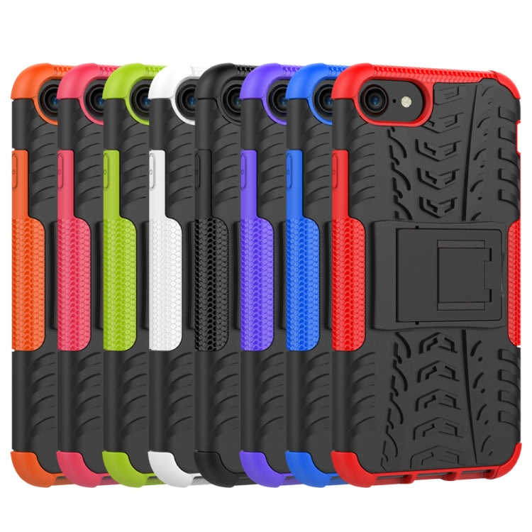 Tire Texture Shockproof TPU+PC Protective Case with Holder, For iPhone SE 2022 / SE 2020, For Sony Xperia 10 Ⅱ, For Huawei Honor Play 9A