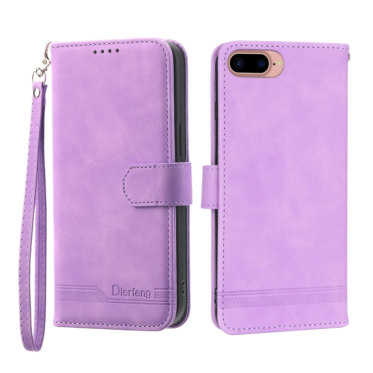 Dierfeng Dream Line TPU + PU Leather Phone Case, For iPhone XS Max, For iPhone XR, For iPhone X/XS, For iPhone 6 Plus/7 Plus/8 Plus