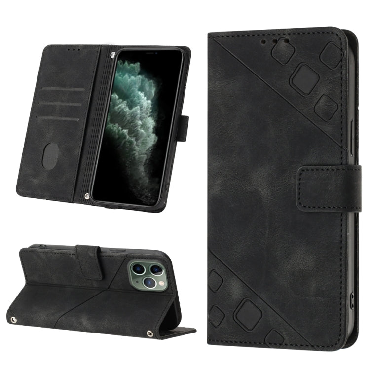 Skin-feel Embossed Leather Phone Case, For iPhone 12 / 12 Pro, For iPhone 12 Pro Max, For iPhone 11, For iPhone 11 Pro Max