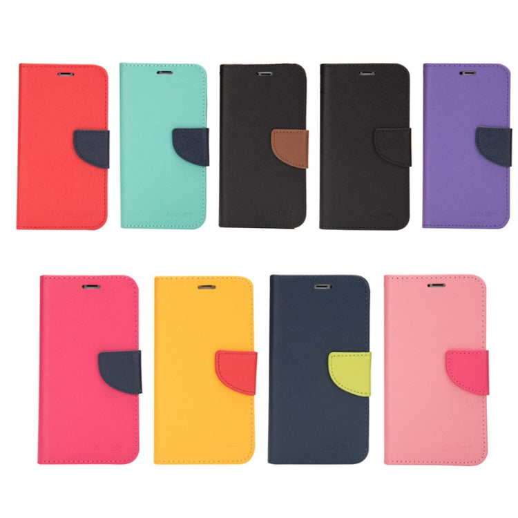 Mercury Contrast Color Splicing Leather Phone Case, For iPhone 14, For iPhone 14 Plus