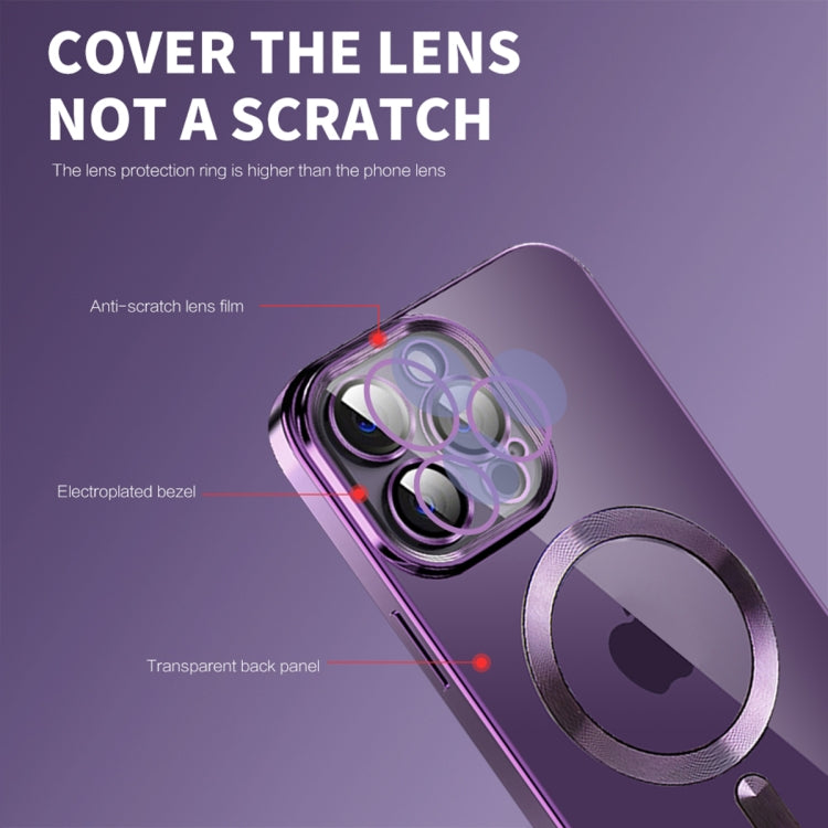 CD Texture Plating TPU MagSafe Phone Case with Lens Film
