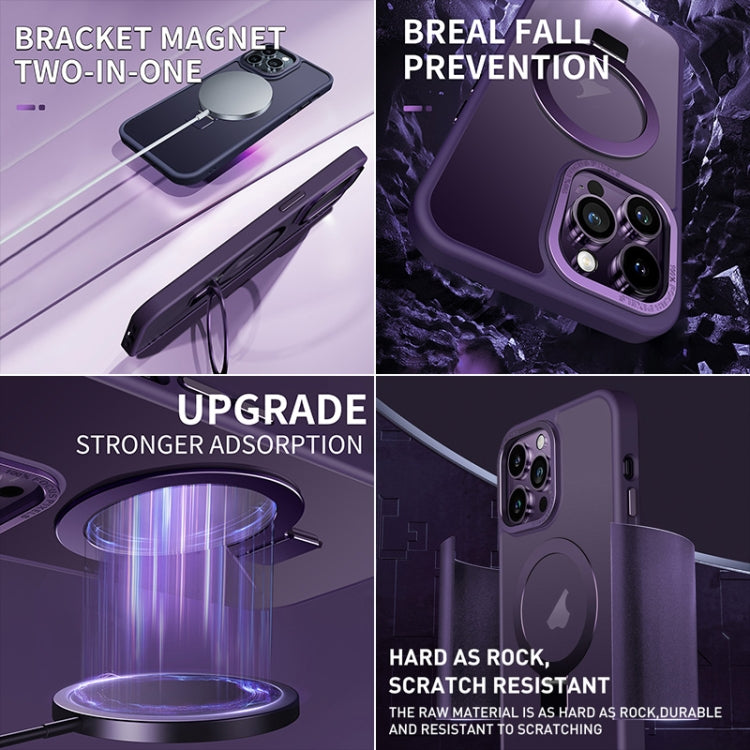Skin Feel MagSafe Magnetic Holder Phone Case, For iPhone 14 Pro Max, For iPhone 14 Pro, For iPhone 14, For iPhone 14 Plus