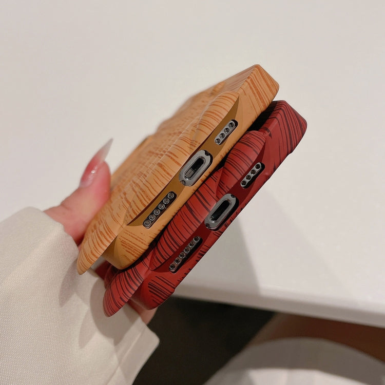 Wood Grain Shell Shape TPU Phone Case, For iPhone 13, For iPhone 13 Pro, For iPhone 13 Pro Max, For iPhone 12