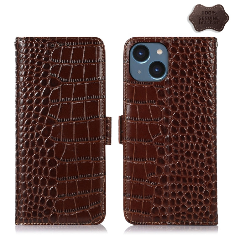 Crocodile Top Layer Cowhide Leather Phone Case, For iPhone 16 Pro, For iPhone 16 Plus, For iPhone 16, For iPhone 15 Pro Max, For iPhone 15 Pro, For iPhone 15 Plus