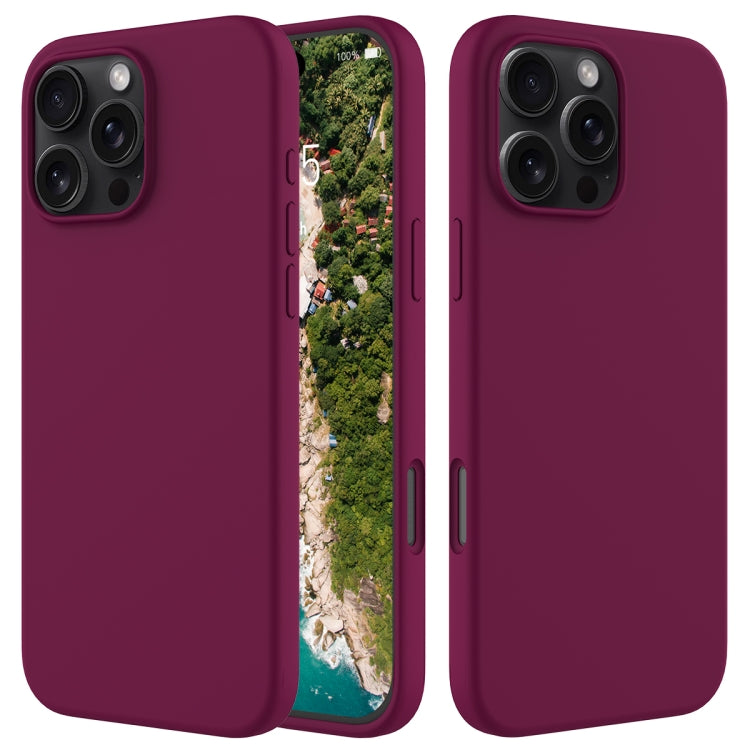 Solid Color Silicone Phone Case, For iPhone 16e, For iPhone 16 Pro Max