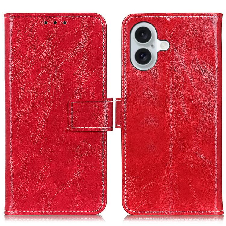 Retro Crazy Horse Texture Horizontal Flip Leather Phone Case, For iPhone 18 Pro / 17 Pro, For iPhone 18 Pro Max / 17 Pro Max, For iPhone 16e / 17e, For iPhone 17